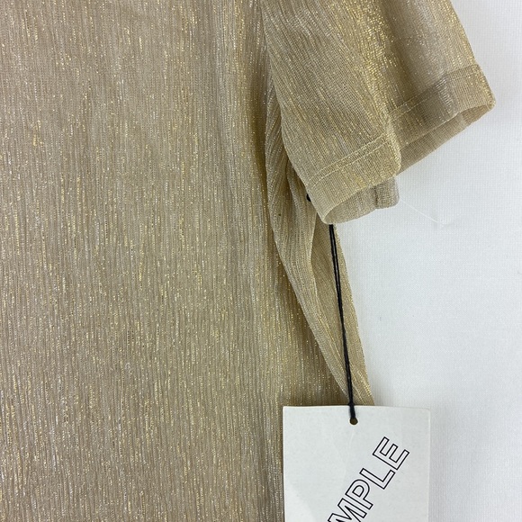 MAJORELLE Lurex Shimmering See Trough T-shirt Size S from REVOLVE - Picture 3 of 5